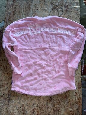 Walt Disney World Piglet Pink Velour Spirit Jersey Polka Dot - Size Medium
